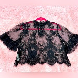 Black formal Lacey shirt